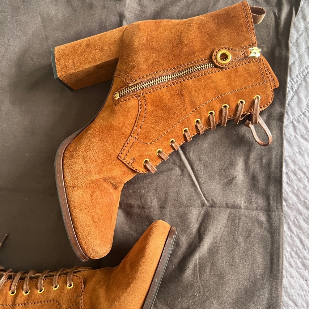 Car Shoe Lace-up ankle suede Boots size 40 - Picture 7 of 10